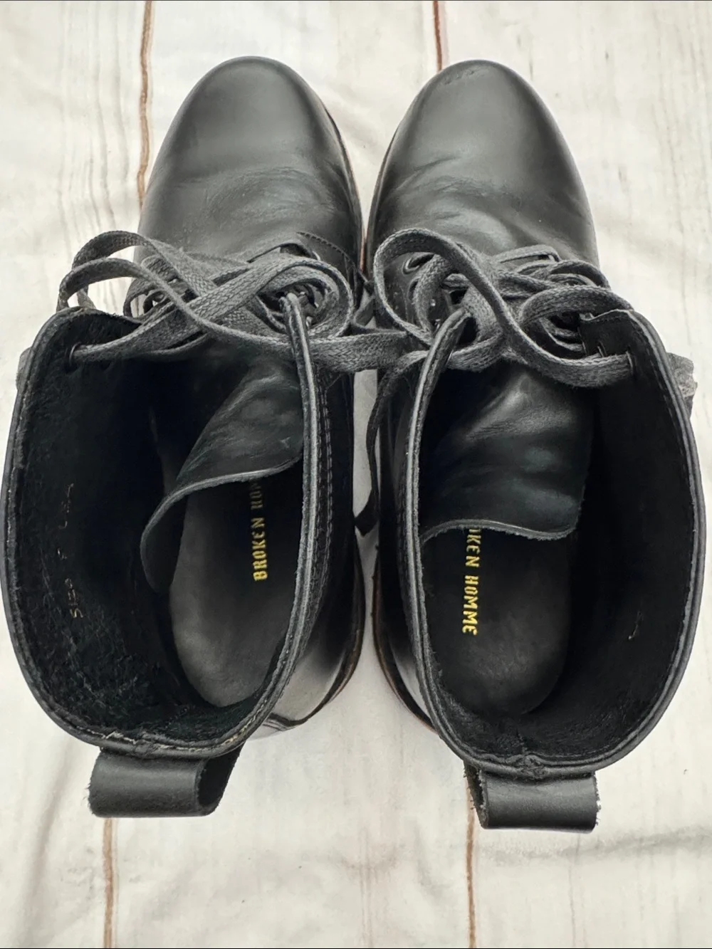 Men’s Broken Homme leather ankle boots